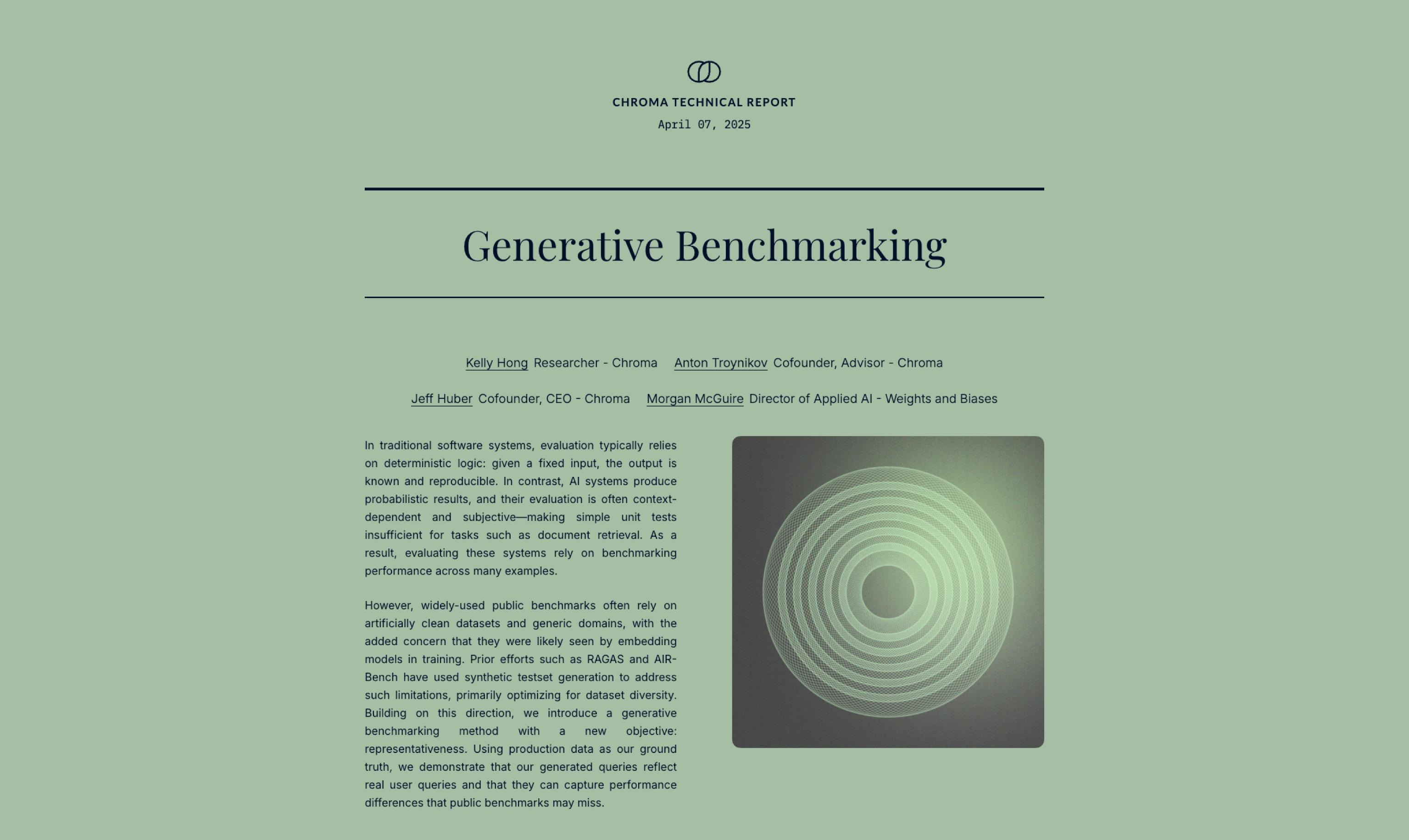 Generative Benchmarking